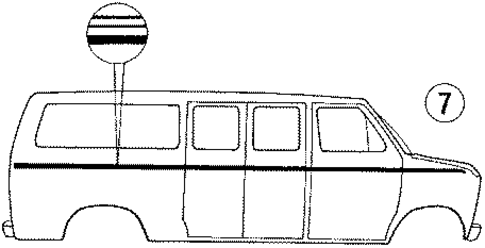 E-250 Econoline Club Wagon STRIPE TAPE 7