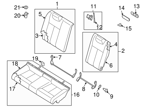 Altima REAR SEAT COMPONENTS 2