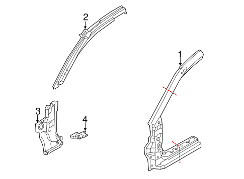 Lancer HINGE PILLAR