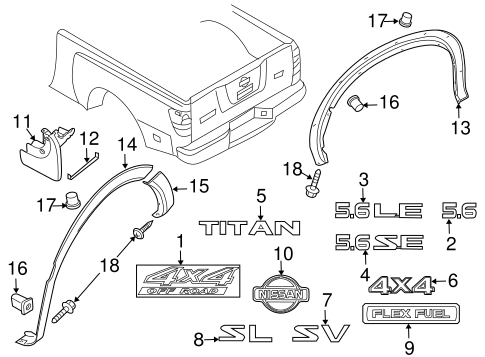 Titan EXTERIOR TRIM - PICK UP BOX 2