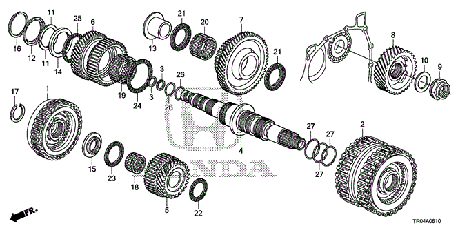 TRANSMISSION - AUTOMATIC/AT SECONDARY SHAFT - CLUTCH (LOW/2ND-4TH) for 2012 Honda CIVIC SEDAN #1
