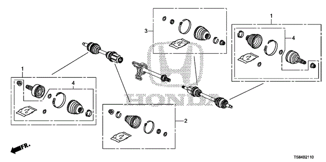CHASSIS/FRONT DRIVESHAFT SET SHORT PARTS for 2012 Honda CIVIC COUPE #1