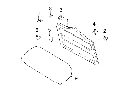 FJ Cruiser INTERIOR TRIM - BACK DOOR