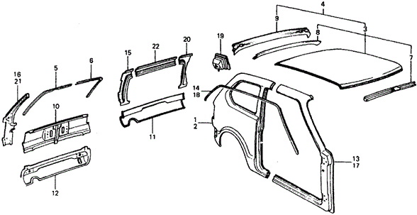 1979 Honda CIVIC 1200 COUPE BASE, FUEL FILLER NECK - (70460657300ZZ) 1979 Honda CIVIC 1200 COUPE BASE, FUEL FILLER NECK - (70460657300ZZ)