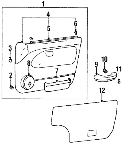 Accent INTERIOR TRIM - FRONT DOOR
