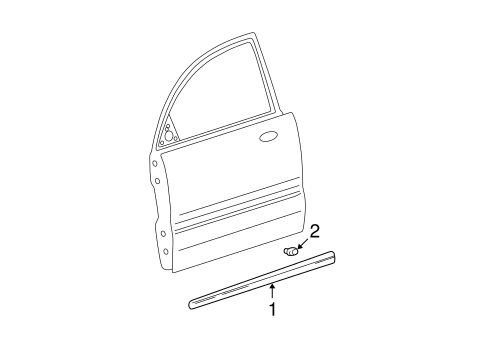 Sonata EXTERIOR TRIM - FRONT DOOR