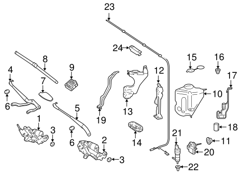 CL600 WIPER & WASHER COMPONENTS