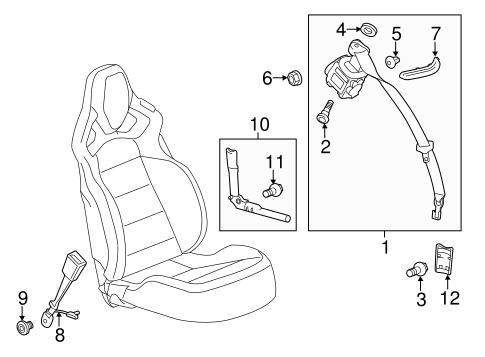 Corvette FRONT SEAT BELTS 2