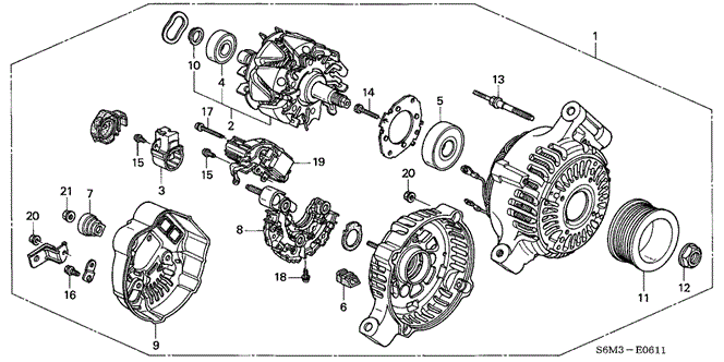 RSX ALTERNATOR (DENSO) (TYPE-S)