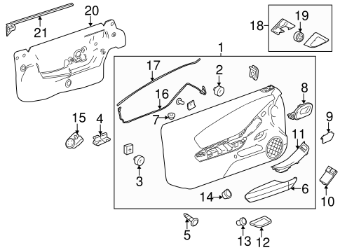 Camaro INTERIOR TRIM - DOOR 2