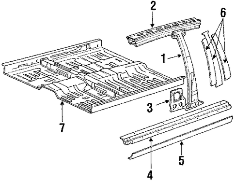 Sonata CENTER PILLAR & ROCKER