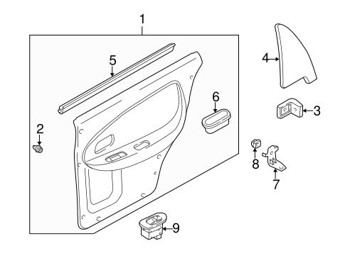 Spectra INTERIOR TRIM - REAR DOOR 2