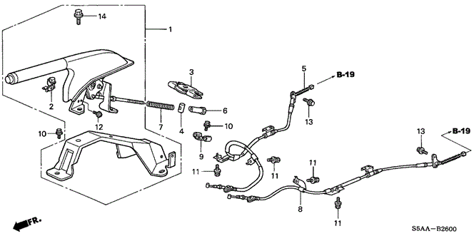 CHASSIS/PARKING BRAKE (1) for 2004 Honda CIVIC SEDAN #1