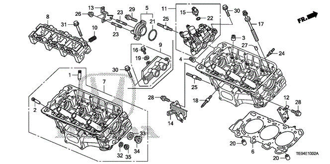 ENGINE/REAR CYLINDER HEAD (V6) for 2010 Honda ACCORD COUPE #1