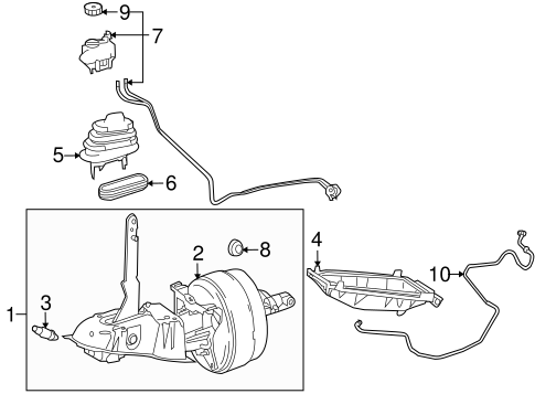 Fortwo MASTER CYLINDER - COMPONENTS ON DASH PANEL