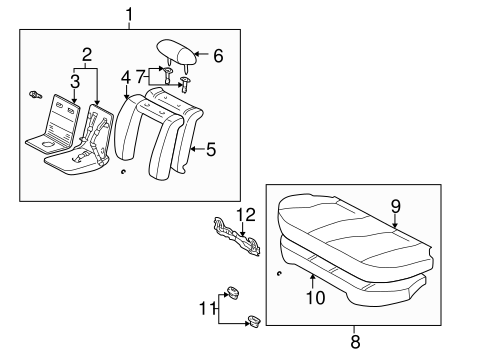 Corolla REAR SEAT COMPONENTS