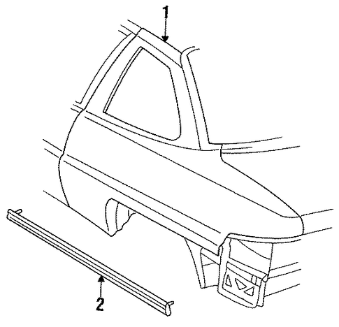 Skylark EXTERIOR TRIM - QUARTER PANEL