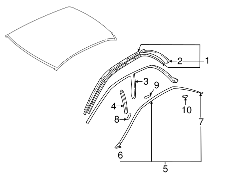 Impreza EXTERIOR TRIM - ROOF