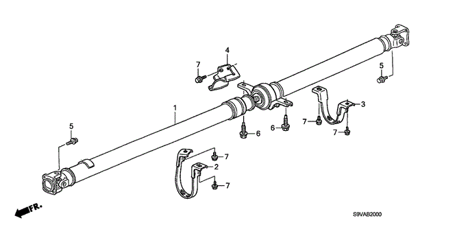 CHASSIS/PROPELLER SHAFT for 2008 Honda PILOT #1