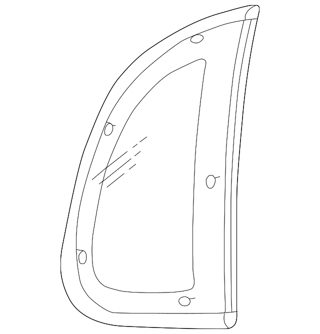 5257961AG Деталь QUARTER GLASS, LEFT