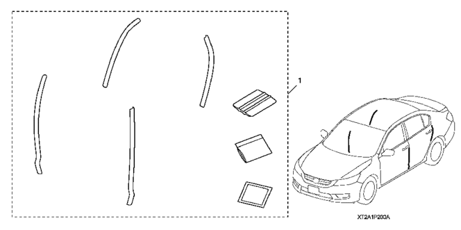 ACCESSORIES/DOOR EDGE FILM for 2014 Honda ACCORD PLUG-IN #1