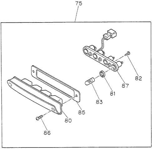 ELECTRICAL / EXHAUST / HEATER / FUEL/TAILLIGHT (HI-MOUNT) for 1995 Honda PASSPORT #1