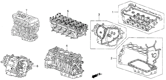 INTEGRA HATCHBACK GASKET KIT - ENGINE ASSY.  - TRANSMISSION ASSY.