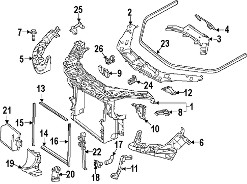 GL550 RADIATOR SUPPORT