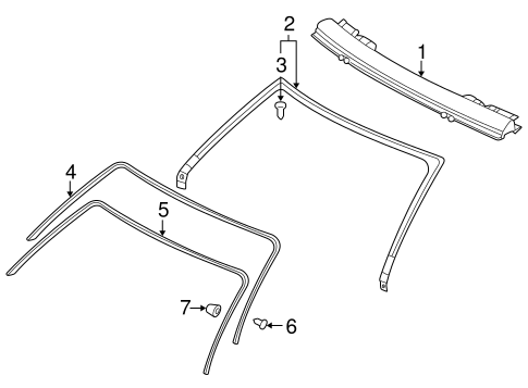 Eclipse WINDSHIELD HEADER & COMPONENTS