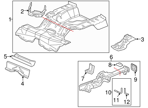 Cobalt REAR FLOOR & RAILS