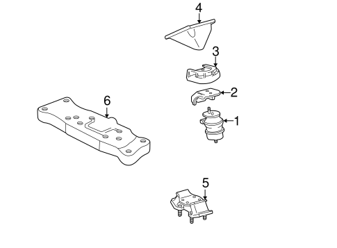 LS430 ENGINE & TRANS MOUNTING