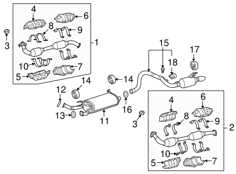 Land Cruiser EXHAUST COMPONENTS
