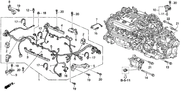 ENGINE/ENGINE WIRE HARNESS (V6) for 1997 Honda ACCORD SEDAN #1