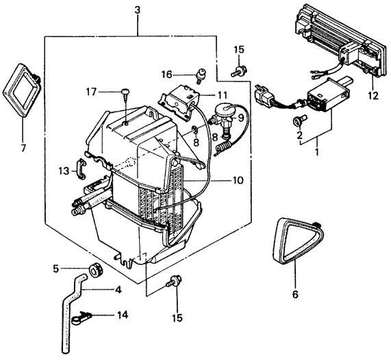 BODY / AIR CONDITIONING/A/C UNIT - SWITCH for 1982 Honda CIVIC SEDAN #1