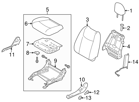 Leaf DRIVER SEAT COMPONENTS