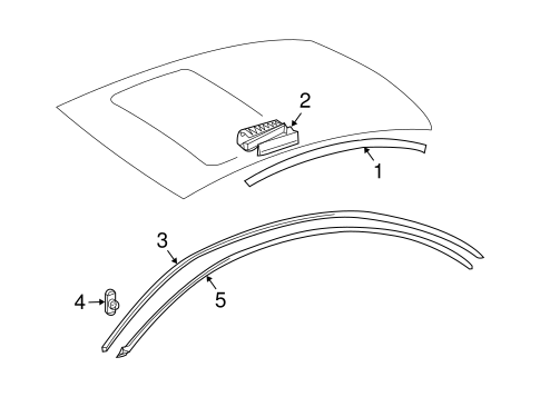 CLK320 EXTERIOR TRIM - ROOF