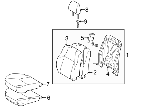 4Runner FRONT SEAT COMPONENTS 4