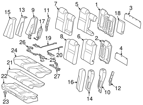 Camry REAR SEAT COMPONENTS 2