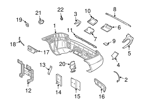 ML55 AMG BUMPER & COMPONENTS - REAR