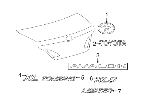 Avalon EXTERIOR TRIM - TRUNK