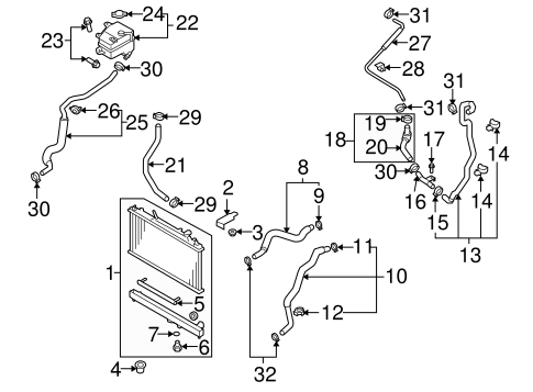CX-9 RADIATOR & COMPONENTS 2