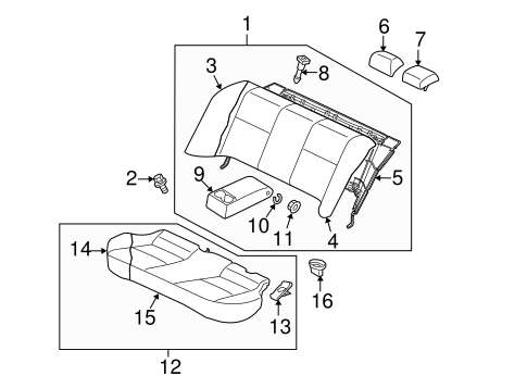 Lancer REAR SEAT COMPONENTS 2