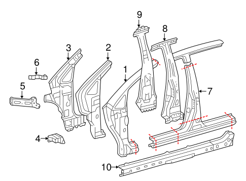 Prius CENTER PILLAR & ROCKER