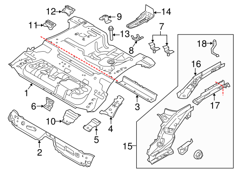 2 REAR FLOOR & RAILS
