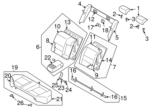 Maxima REAR SEAT COMPONENTS