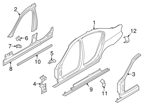 640i Gran Coupe HINGE PILLAR