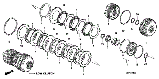 TL AT CLUTCH (LOW) ('07)