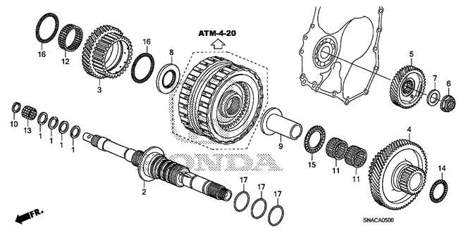 TRANSMISSION - AUTOMATIC/AT MAINSHAFT for 2011 Honda CIVIC SEDAN #1
