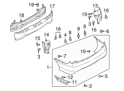 Rio BUMPER & COMPONENTS - REAR