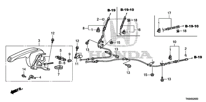 CHASSIS/PARKING BRAKE for 2009 Honda FIT #1